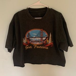 brandy melville cropped san francisco tee